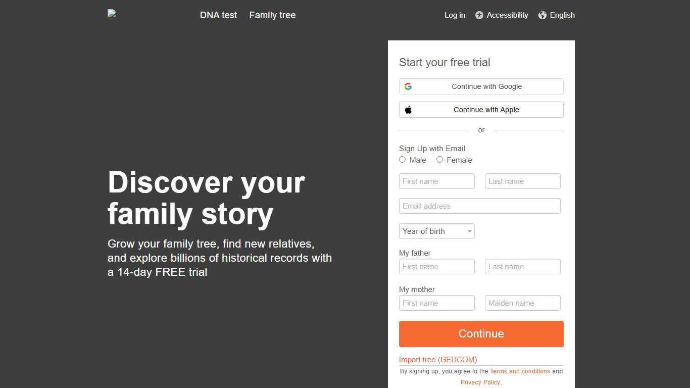 Free Family Tree, Genealogy, Family History, and DNA Testing