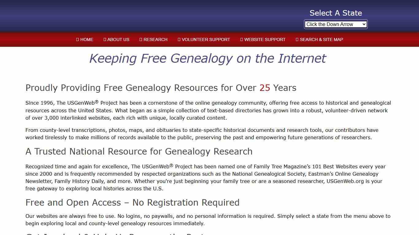 USGenWeb® - Always Free